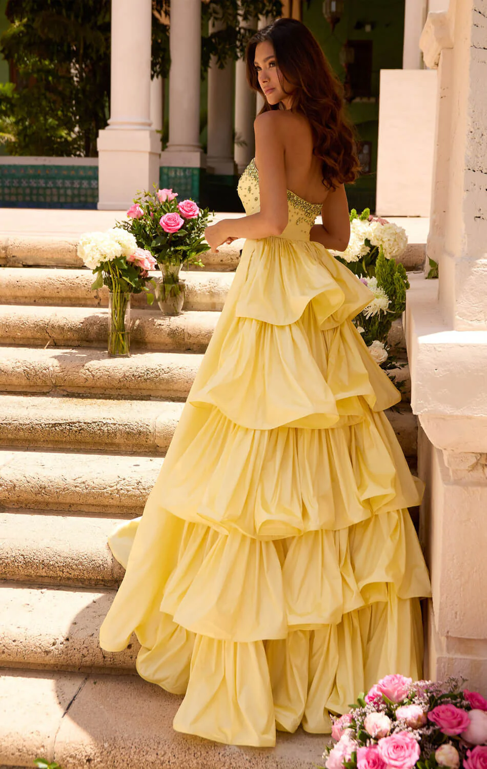 26417 - Ava Presley - Strapless Taffeta Ball Gown