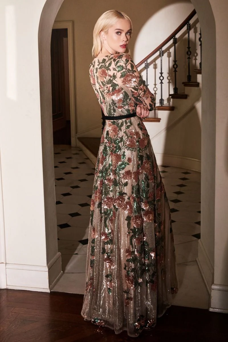 A0926 - Savannah Sequin Gown - Andrea & Leo - Image 4