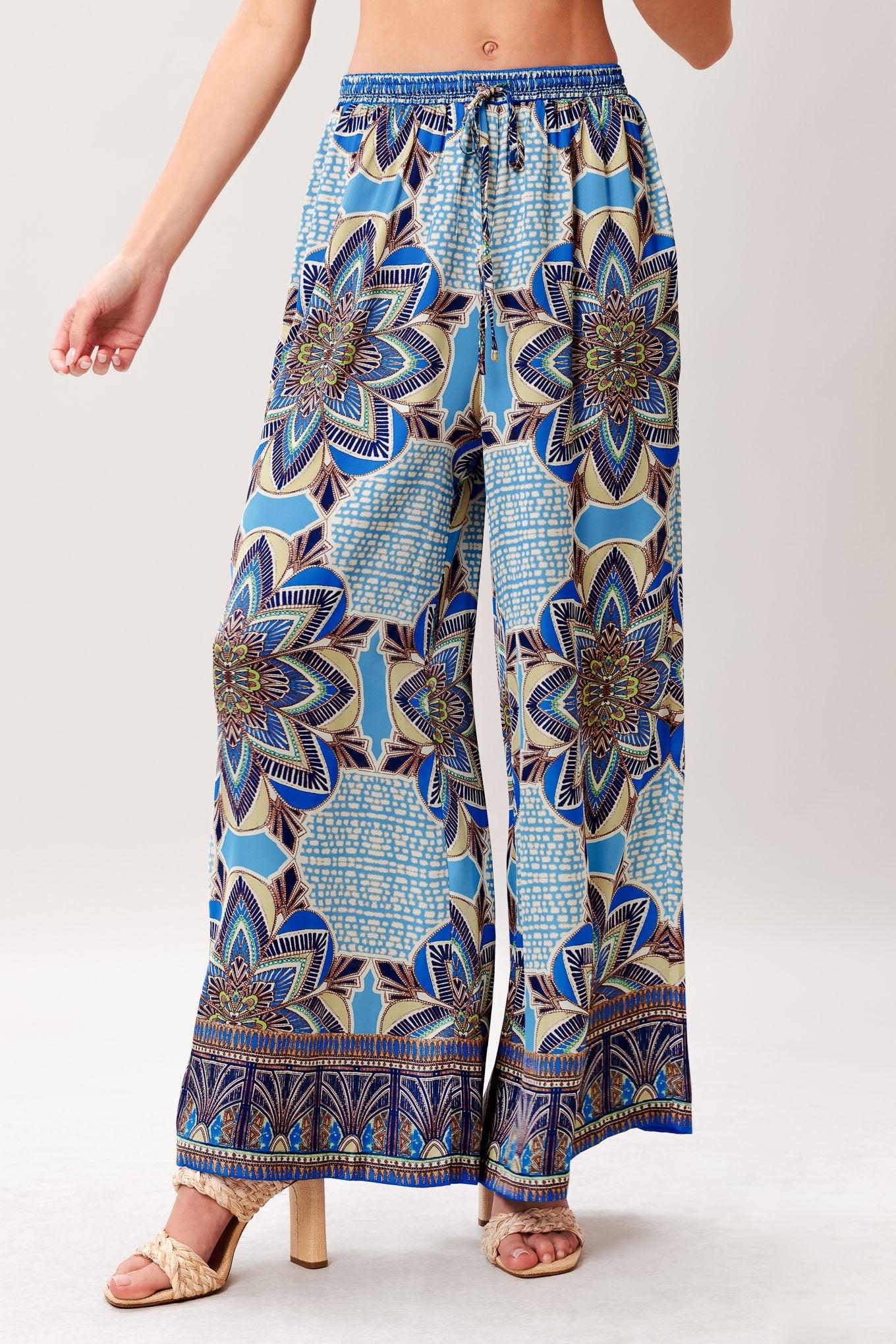 AZURE MANDALA SCARF TOP & PANT SET - Image 5