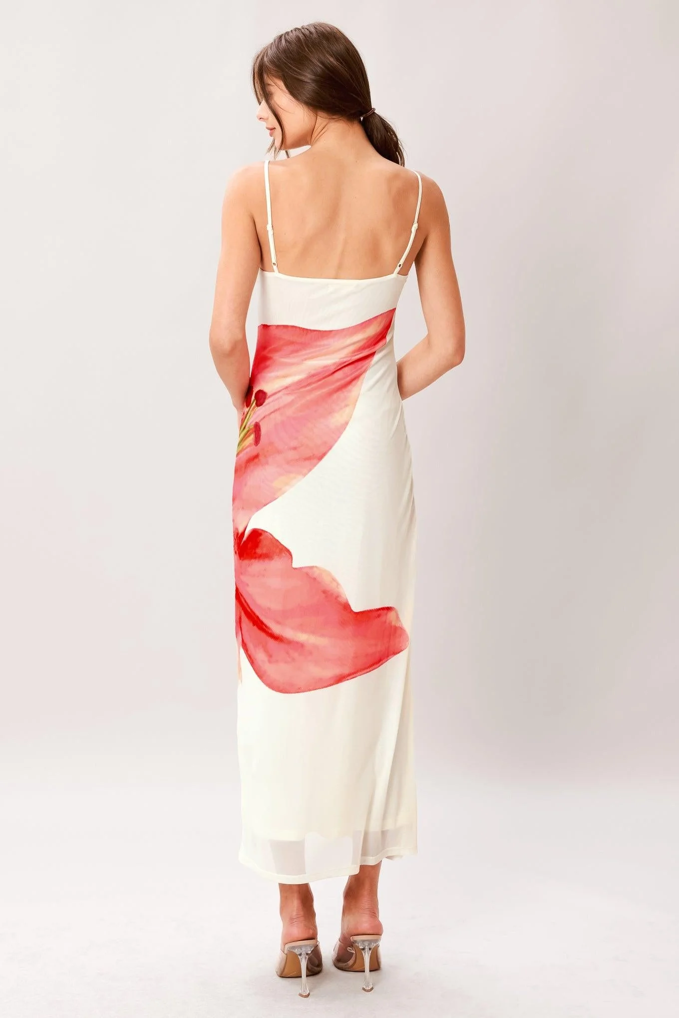 BLOOM STATEMENT POWER MESH CAMI MIDI DRESS - FINAL SALE - Image 3