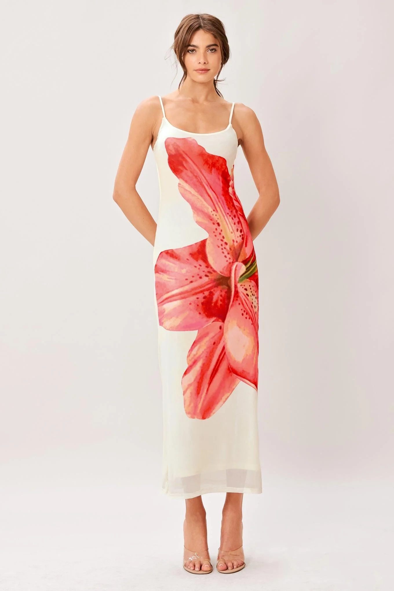 BLOOM STATEMENT POWER MESH CAMI MIDI DRESS - FINAL SALE - Image 4
