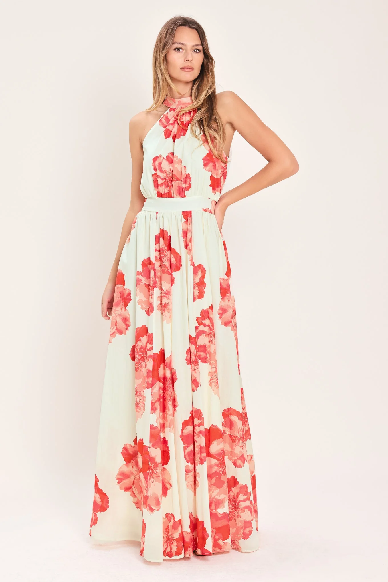 BLOOMING LOVE HALTER MAXI DRESS - Image 3