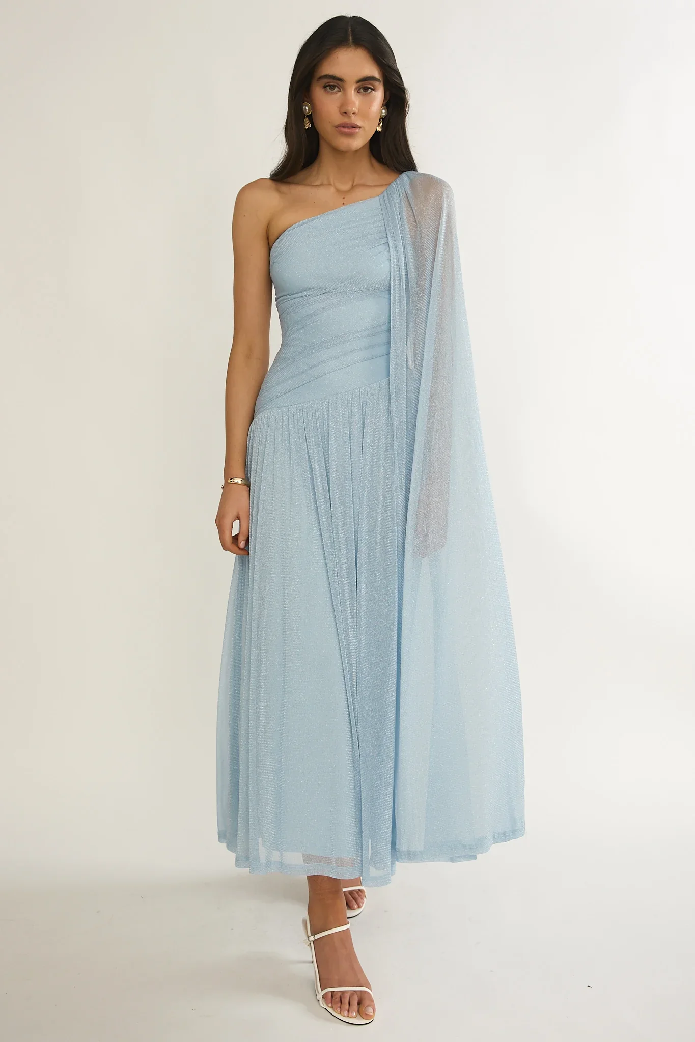 Bristol Shimmer Maxi Dress - Blue - Image 3