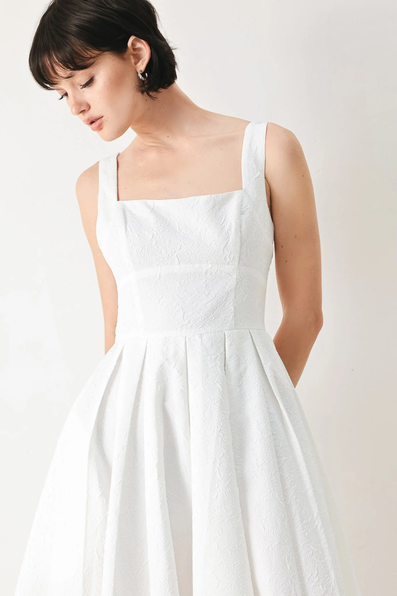 ECHO IN WHITE MIDI DRESS - Image 2