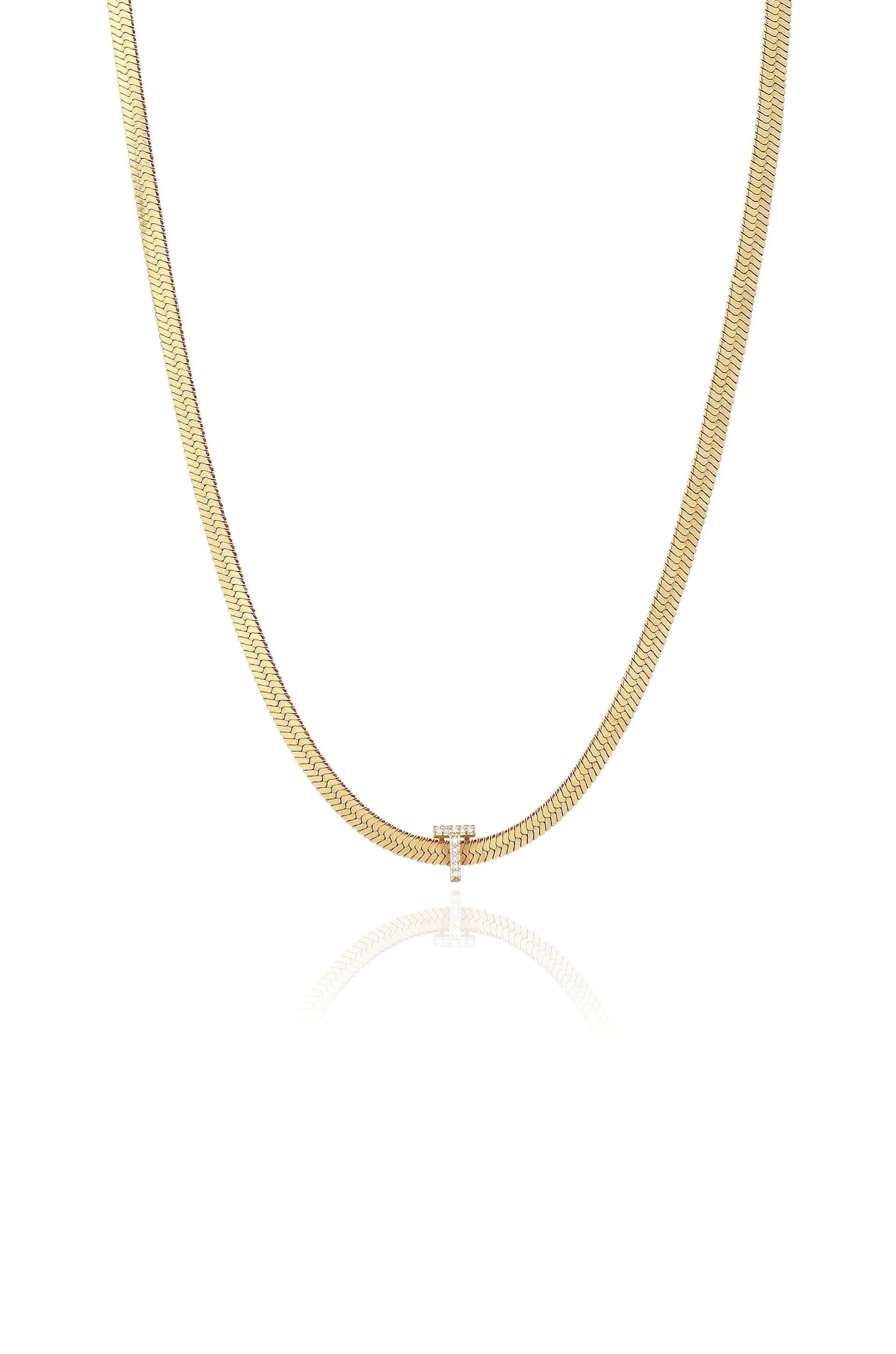 Initial Herringbone Necklace - Image 24