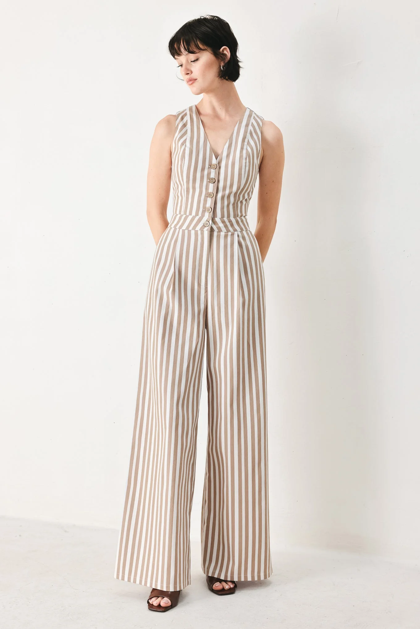 NATURAL RHYTHM STRIPED JUMPSUIT - Image 3