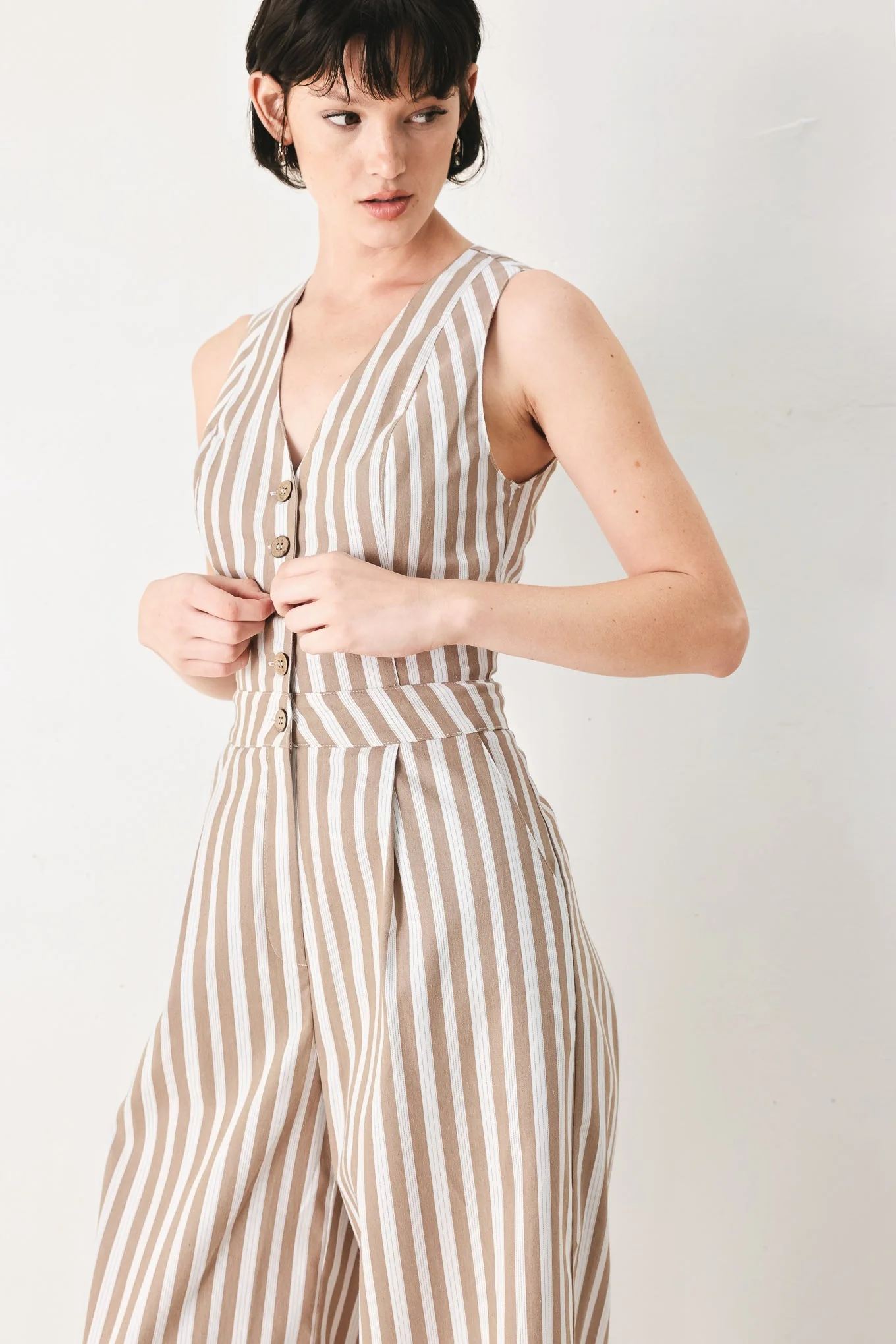 NATURAL RHYTHM STRIPED JUMPSUIT - Image 4