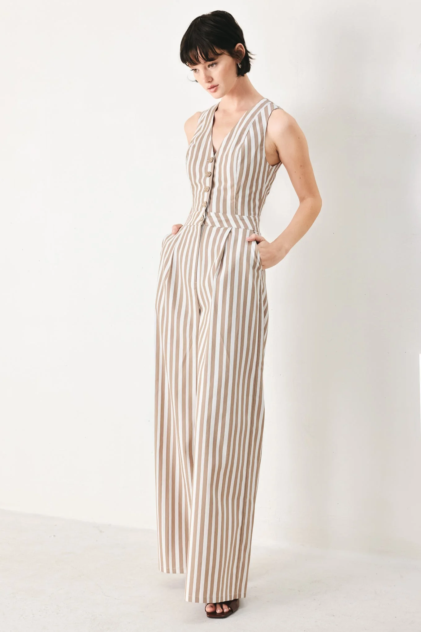 NATURAL RHYTHM STRIPED JUMPSUIT - Image 5