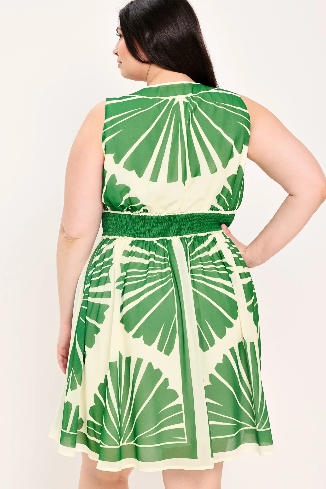 PALM BREEZE GREEN MINI DRESS - Image 12