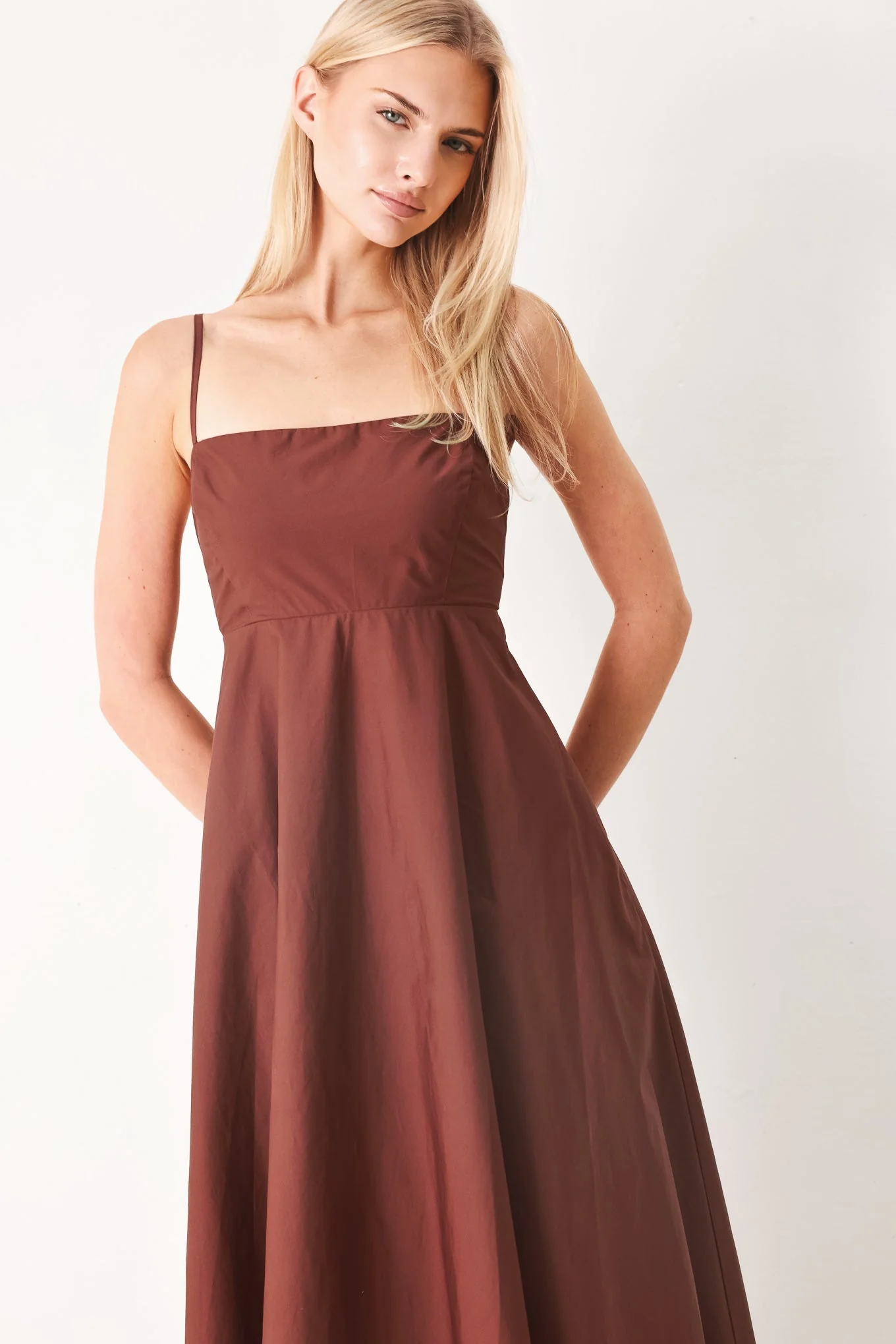 QUIET LUXE DARK ROSE MIDI DRESS - Image 2