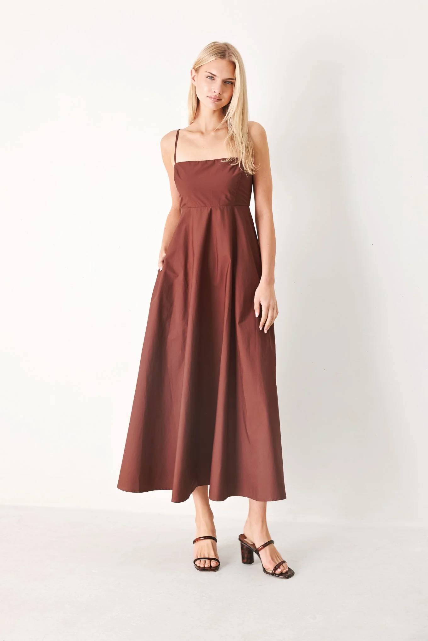 QUIET LUXE DARK ROSE MIDI DRESS - Image 3