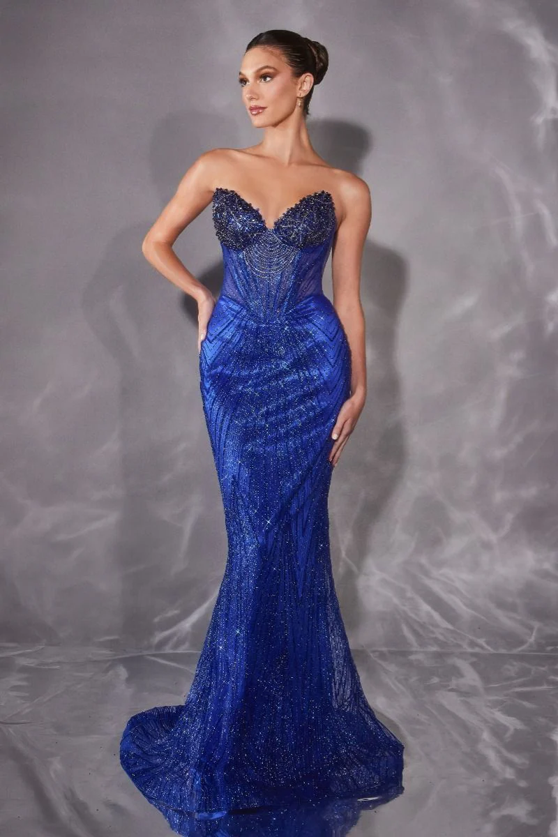 Rialto Gown - Fitted Dress with Sheer Corset Bodice - Image 11