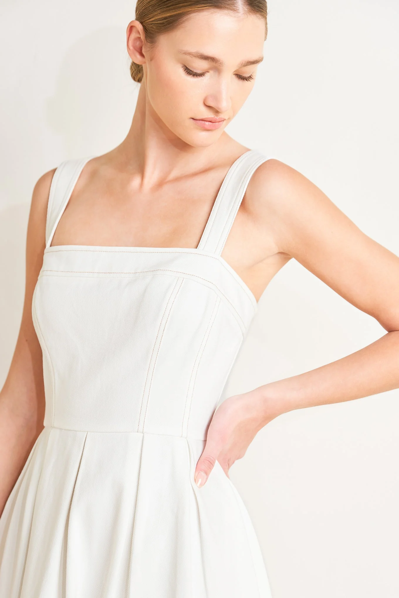 SERENE CHARM OFF WHITE MIDI DRESS - FINAL SALE - Image 4