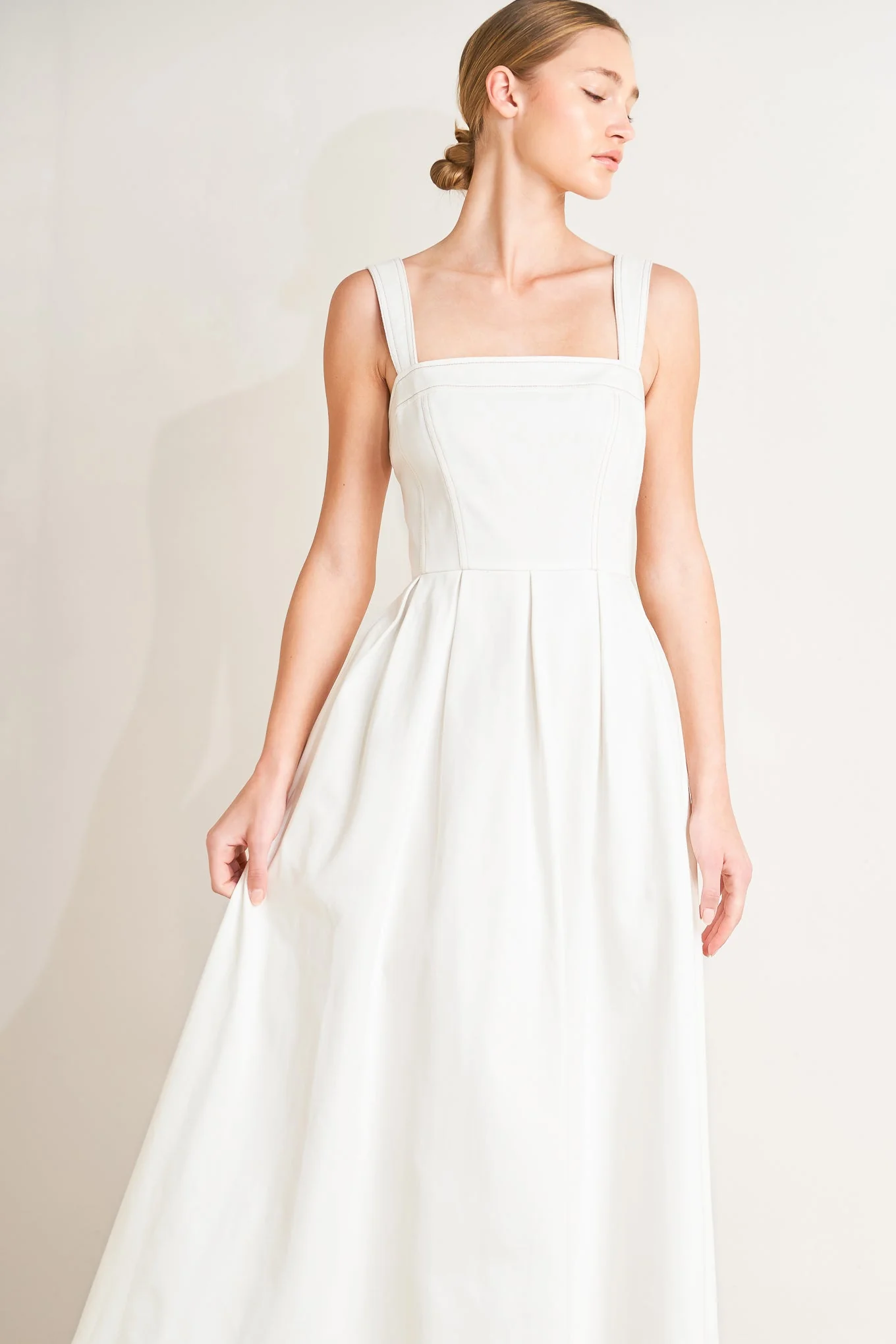 SERENE CHARM OFF WHITE MIDI DRESS - FINAL SALE - Image 5