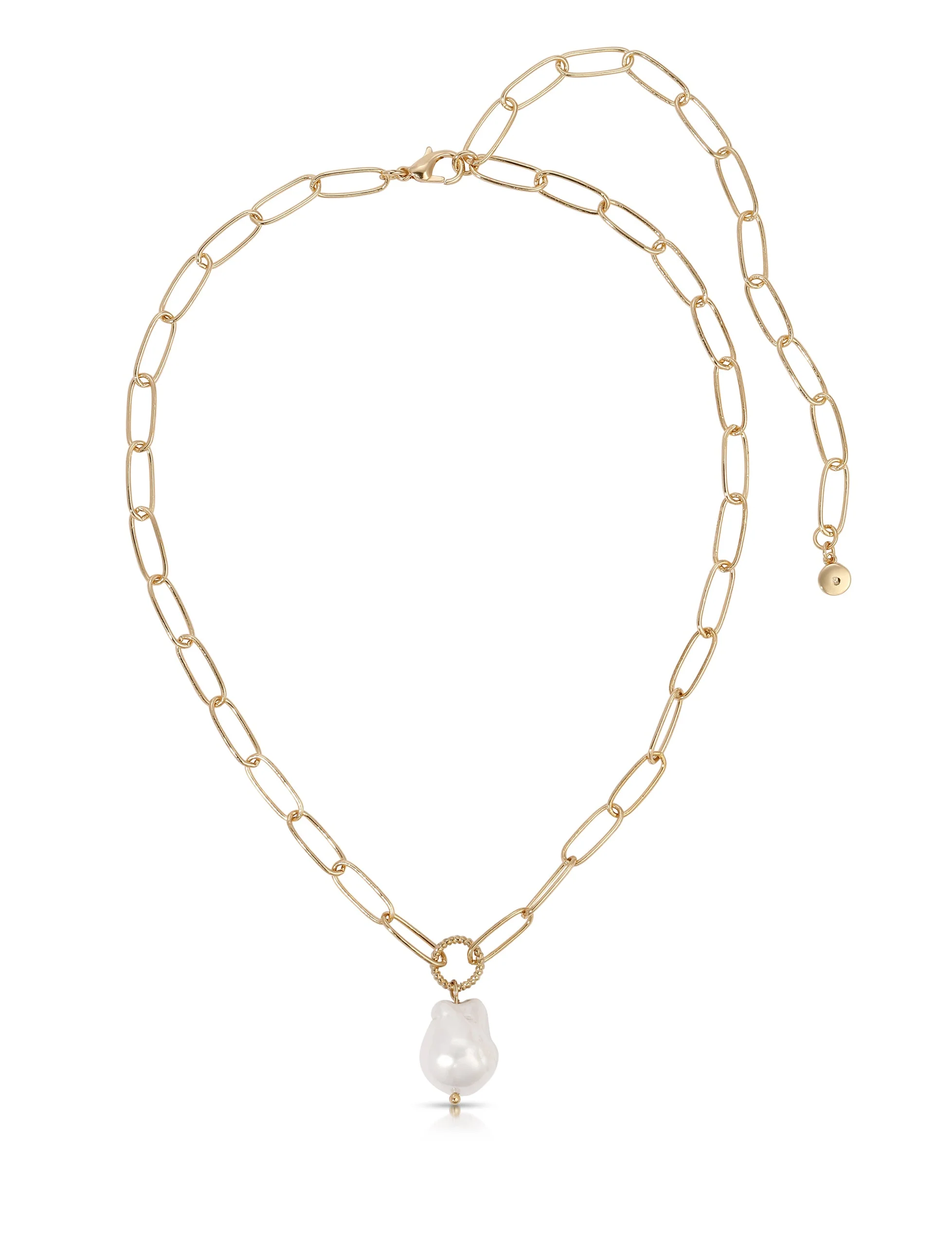Single Pearl Chain Necklace - Image 3