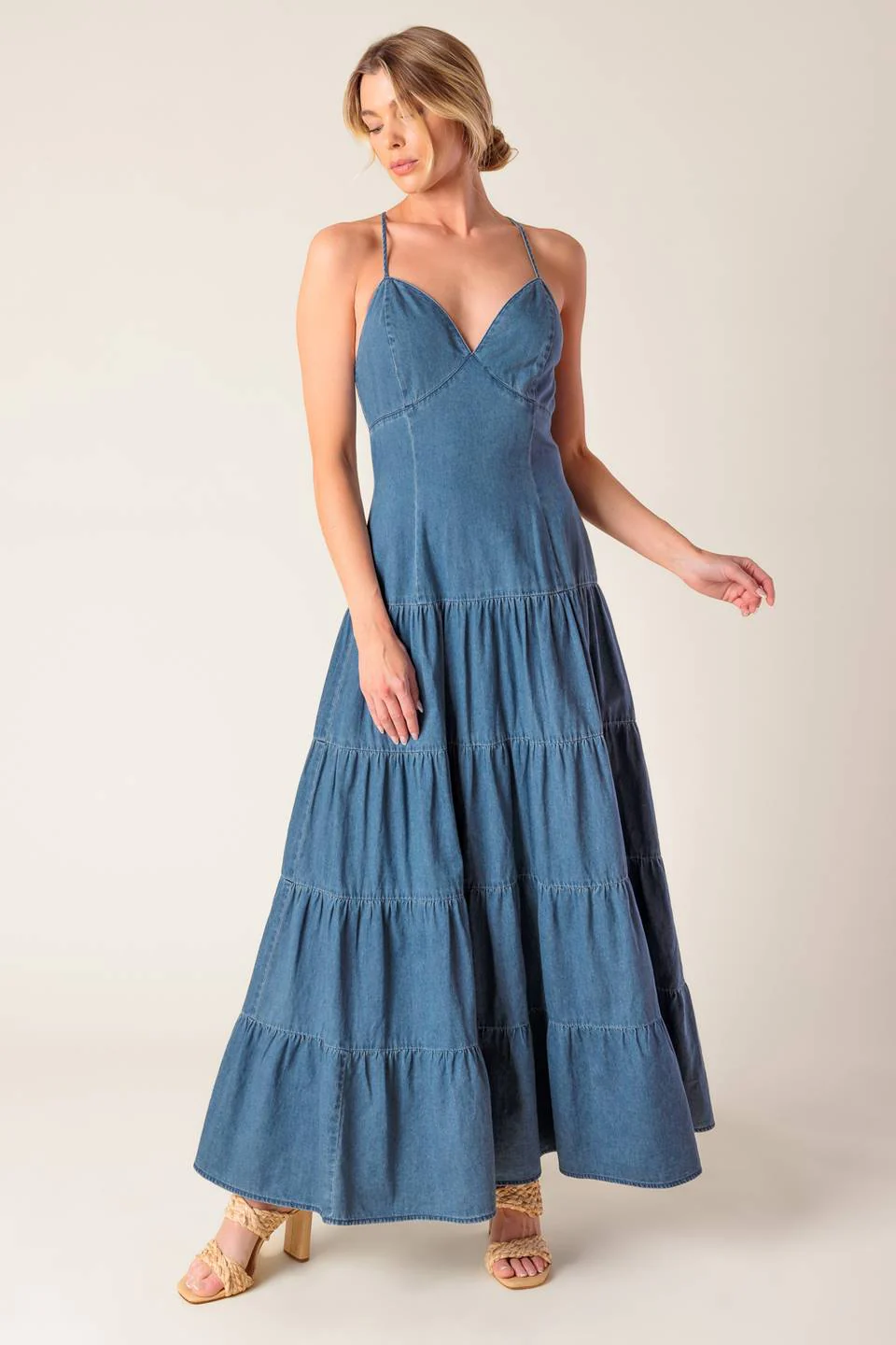 SUNDAY BEST - CHAMBRAY MIDI DRESS