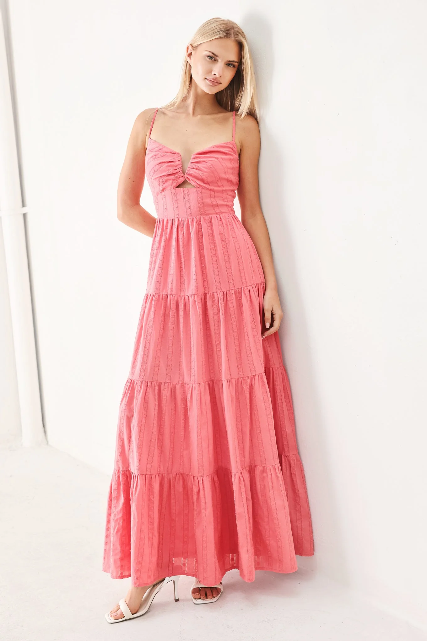 SWEET ESCAPE PINK CRANBERRY MAXI DRESS - Image 3