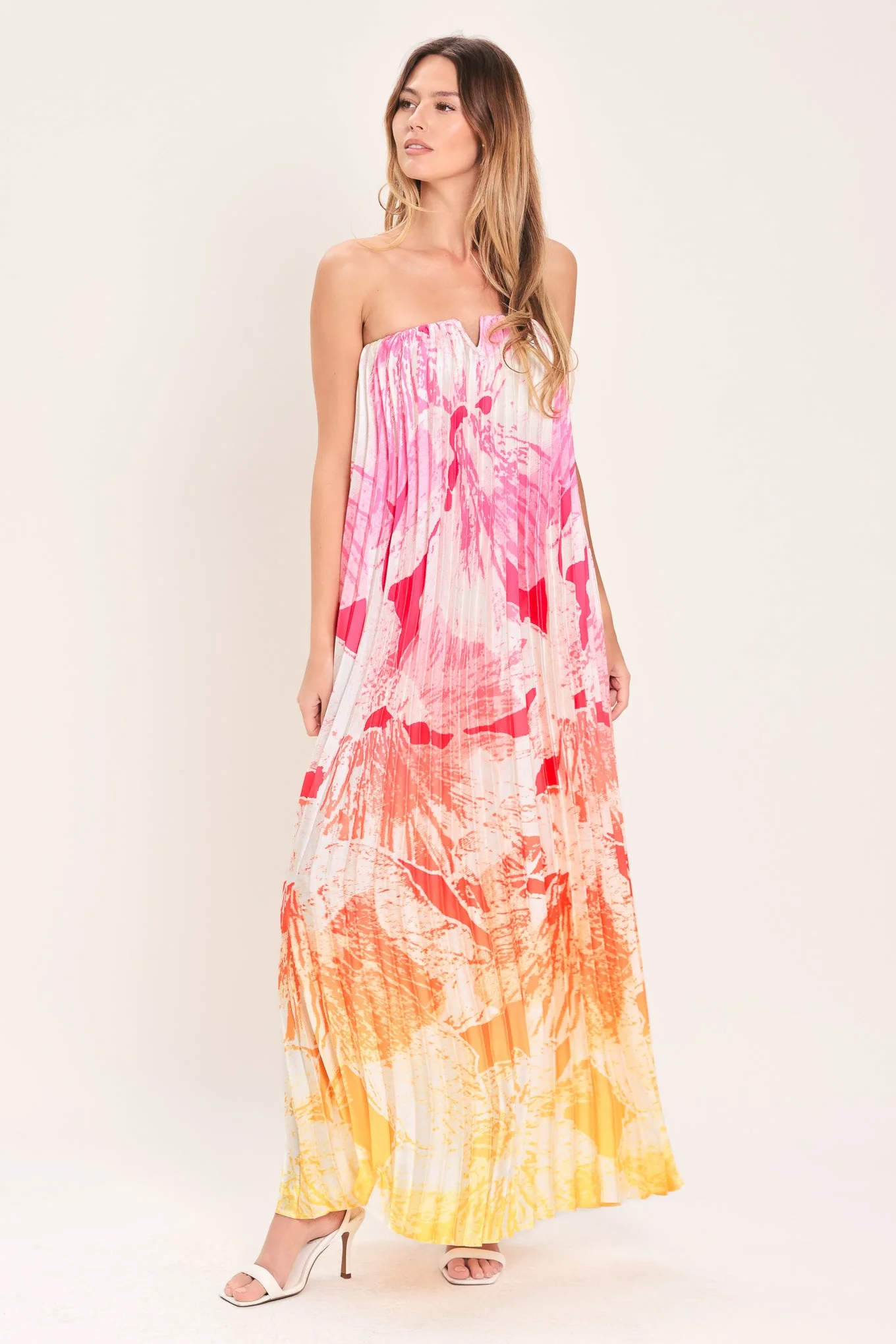 VACAY CRUSH PLEATED MAXI DRESS - Image 3