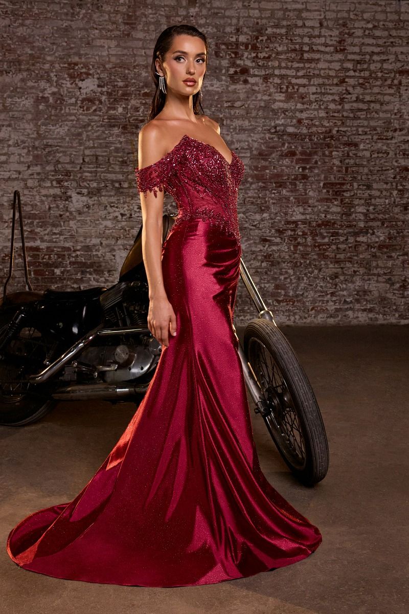 VERONA GOWN - GLITTER SATIN CORSET DRESS - Image 9