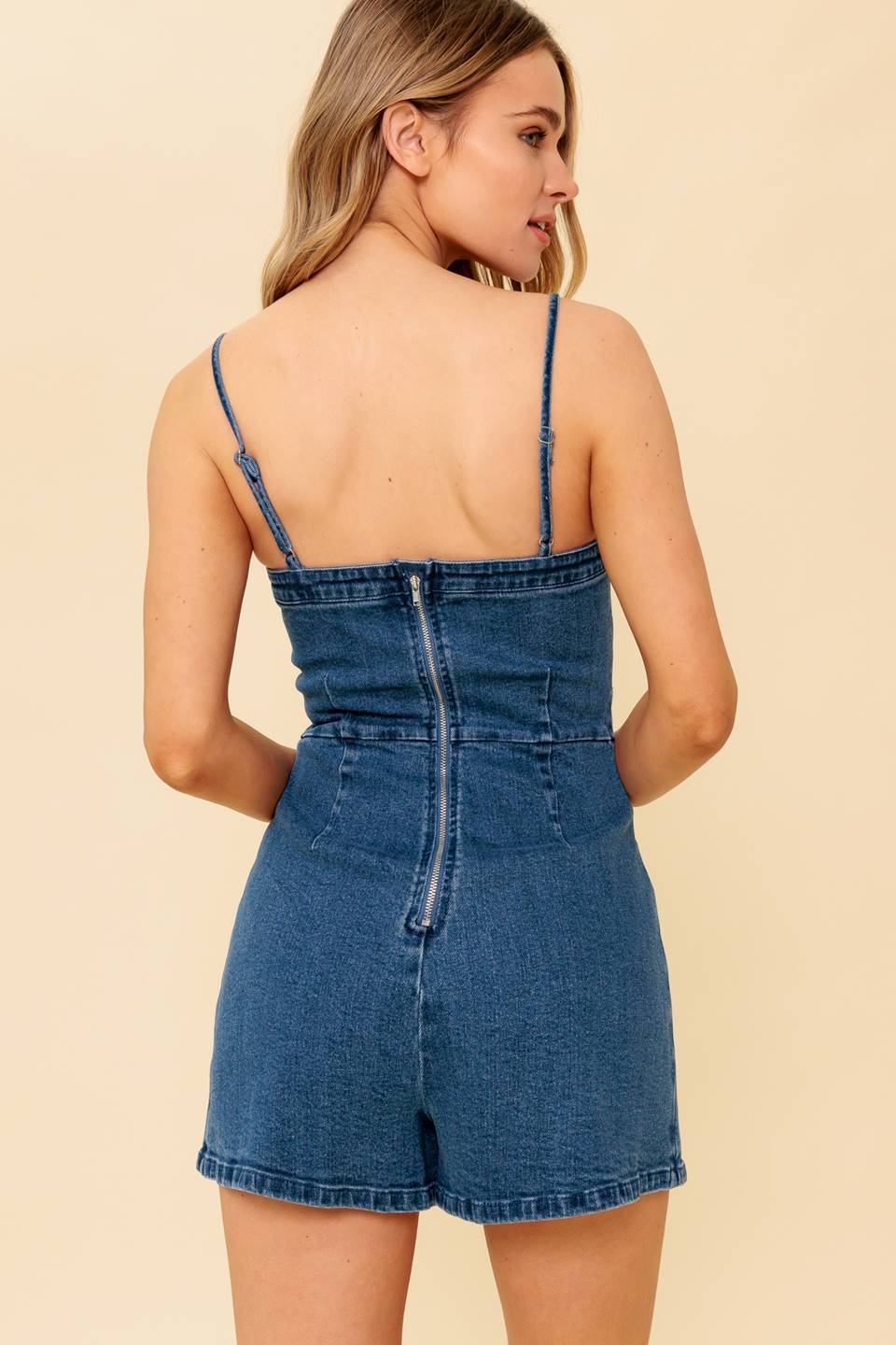 WAYLAND LOVE DENIM SKORT ROMPER- FINAL SALE - Image 2